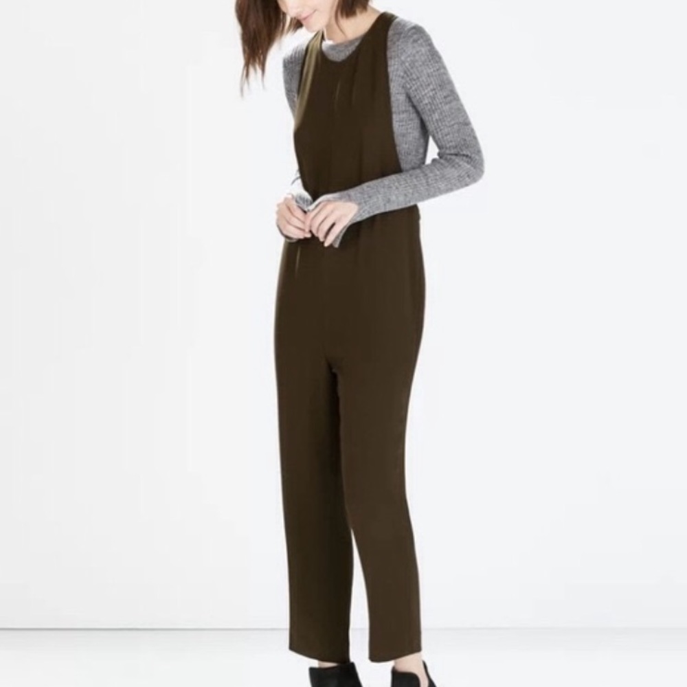 Zara Olive Green Jumpsuit